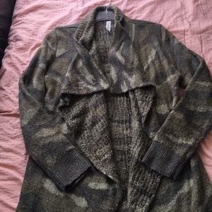 Long Camouflage print cardigan